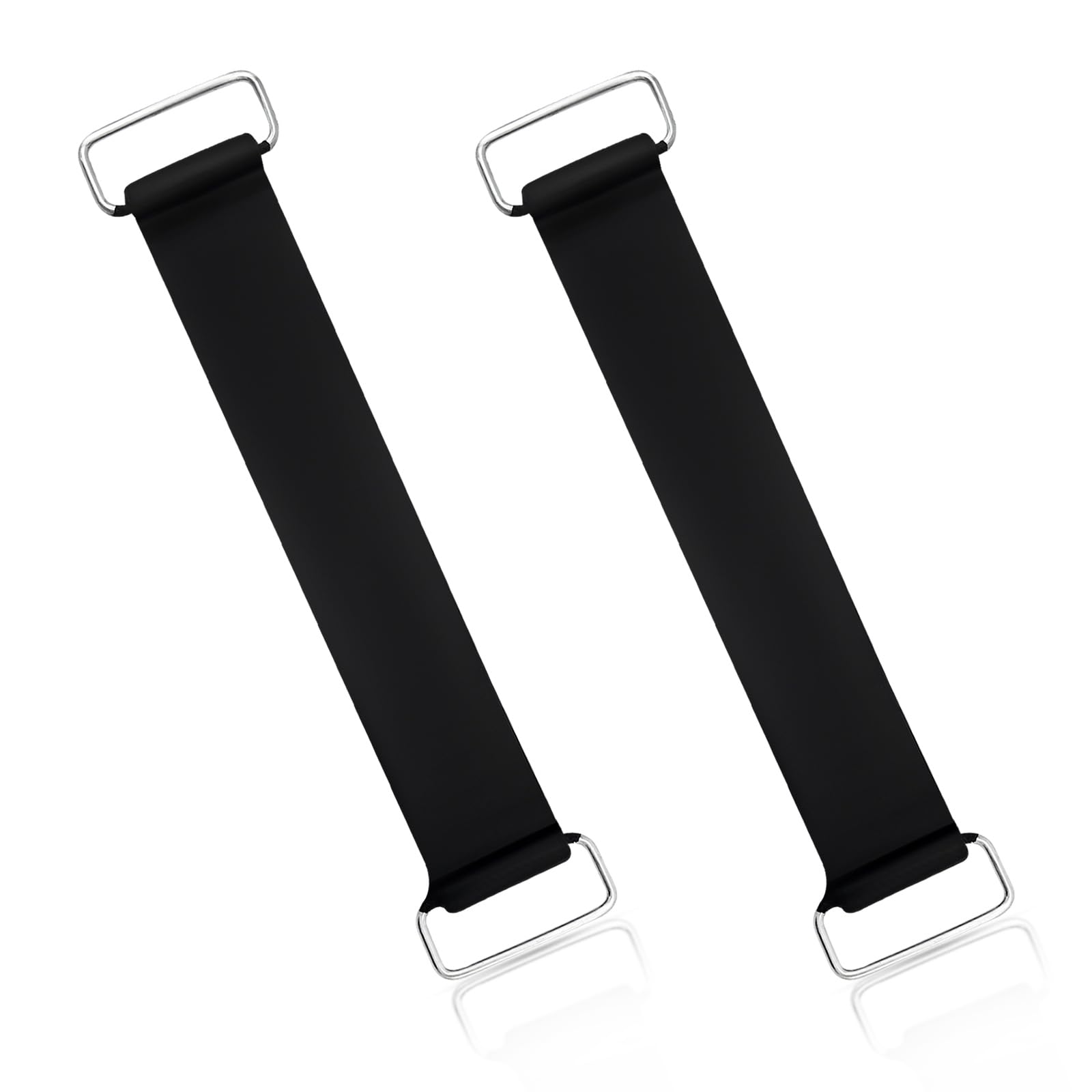 Ohleats Motorcycle Battery Strap, Rubber Band Battery Fixed Strap Replacement, Stretchable Battery Strap Holder Belt with Metal Buckles, Scooter Motorcycle Accessories Parts (2 PCS)