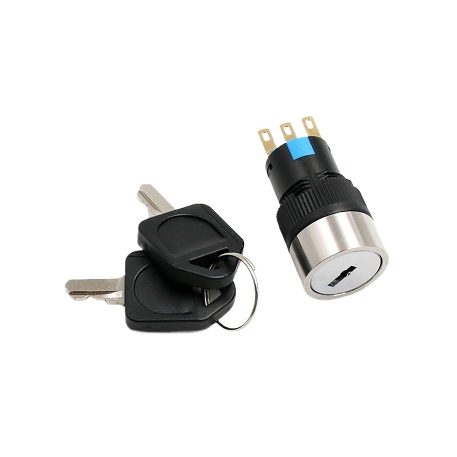 Interrupteur rotatif 16mm 3 positions en acier inoxydable étanche 5A 250V
