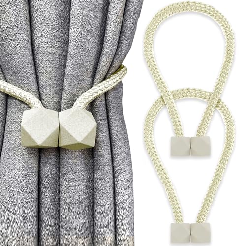 Yatinkim 2 Stück Schwarz Magnetische Gardinen Raffhalter Gardinenhalter Draperies Halter Seil Schnallen Moderne Stil Fenster Dekorativer Zubehör Haus Bad