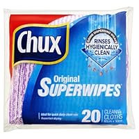 Chux Original Superwipes Cleaning Cloths, Absorbent, Reusable and Washable Wipes, 20 Count