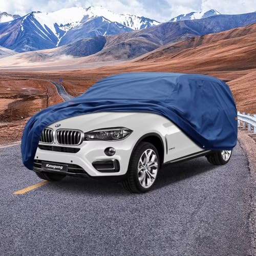 Image of Kaugung Heavy Duty SUV Cover Custom Fit for BMW X6 (2007-2025),SUV Car Cover Waterproof All Weather with Anti-Theft Lock,Sun, Rain, Dust & Snow Protection.(USA Warehouse,Within 3-7 Days)
