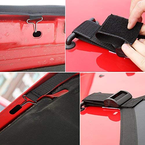 KIMISS Cover Angolari Laterali Per Cofano - 2 Pezzi In ABS, Adesivi, Protezione Vernice Per Jeep JK 2007-2017, Colore Nero - 2