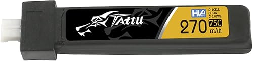 Miniatura 2 de Buddy RC Tattu 270mAh 1S 75C 3.8V Paquete de batería Lipo de alto voltaje con JST-PHR 2.0 Plug (5pcs)