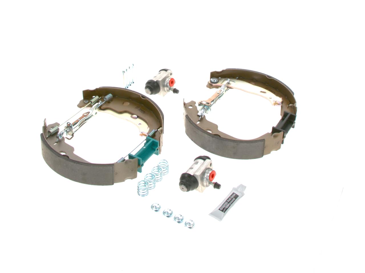 Bosch KS193 Kit Super Pro - Kit de frein à tambours arrière - 1 jeu complet prémonté, 2 cylindres de roue, 4 mâchoires de frein