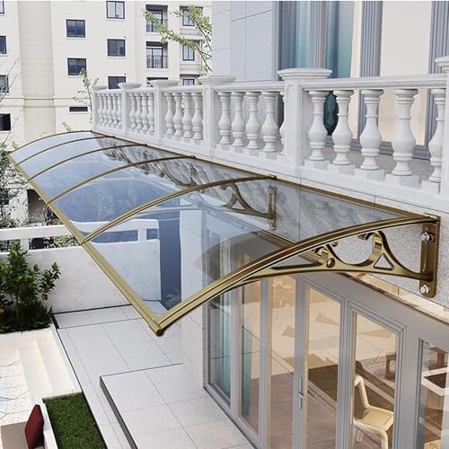 Auvent de porte d'entrée avec support or abri de fenêtre luxe