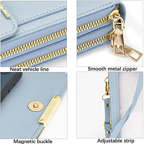 Image of Anti-Theft Leather Bag,Small Crossbody Cell Phone Purse Wallet for Women,RFID Block Phone Purse Crossbody with Shoulder Strap