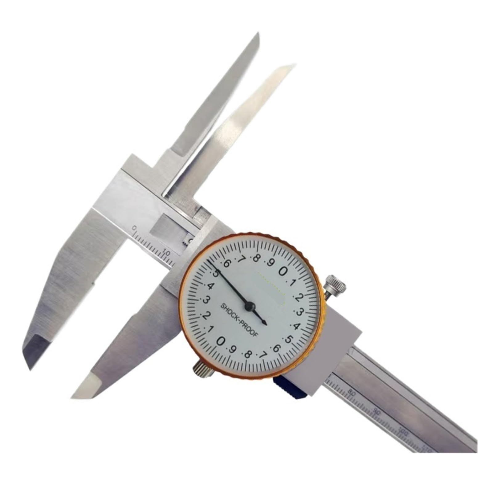 Calibrador de esfera de 0-150 mm, mandíbulas de medición internas extralargas, calibre Vernier de grado industrial con pantalla de esfera