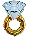 Premium Mylar "DIAMOND RING" 43 INCH EXTRA LARGE Romantic Balloon, Over Sized, Engagement Party, Bridal Shower, Wedding, Proposal & Vow Renewal (Diamond Ring)