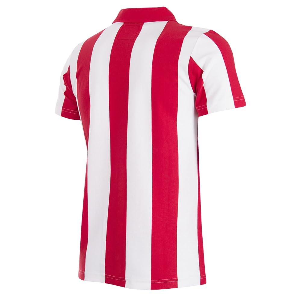 Copa - Camiseta de Fútbol - Hombre - Atletico Madrid 1985/86 - Retro - Manga Corta - Rojo/Blanco - 100% algodón