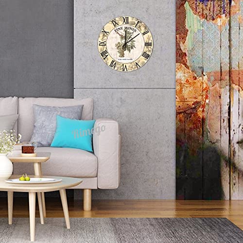 Horloge murale sans tic-tac rétro de 38 cm pour le sommeil - 5