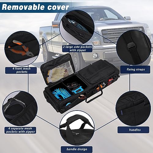 Timoxi Under Seat Storage Bag Fit for SuperCrew Cab, Collapsible Truck UnderSeat Organizer with 3 Detachable Inner Dividers & Anti-slip Bottom Fit for Crew Cab(Full Size Trucks) (Large) by Timoxi - Image 8