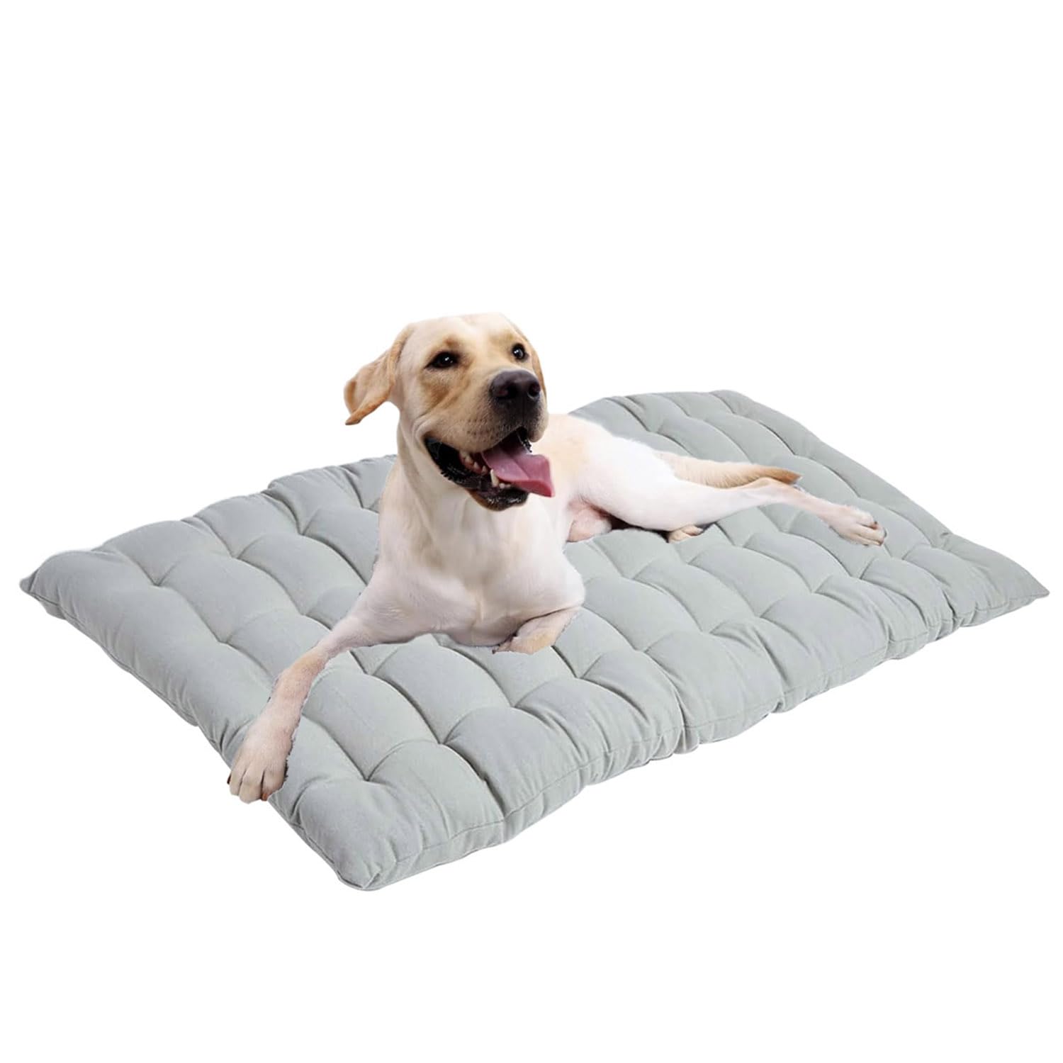 Waigg Kii Large Dog Bed Cotton Crate Mattress,Calming Crate Dog Mattress Bed Anti Anxiety XXL,Washable Large Dogs Pet Beds Mats for Medium Large Dogs (Grey,100 * 50CM)