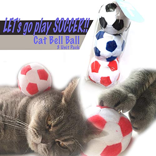 BALLMIE Dog Cat Toy Balls Bell Ball Soccer Balls for Dogs & Cats World Cup FIFA Olympics