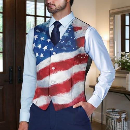 Belidome Men's Suit Vest Slim Fit with Buttons Closure Waistcoat Business Coat for Wedding Tuxedo3