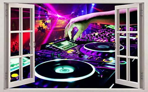 DJ Mixer Controller 3D Window Decal Wall Sticker Home Decor Art Mural Music J956GGUOM