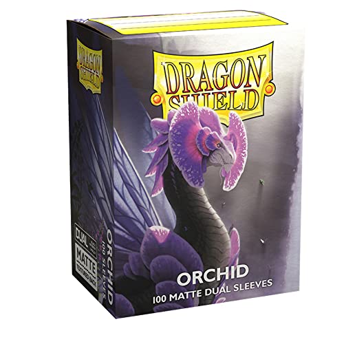 Dragon Shield Standard Size Card Sleeves â€“ Matte Dual Orchid 100CT â€“ MTG Card Sleeves are Smooth & Tough â€“ Compatible with Pokemon, Yugioh, & Magic The Gathering Card Sleeves