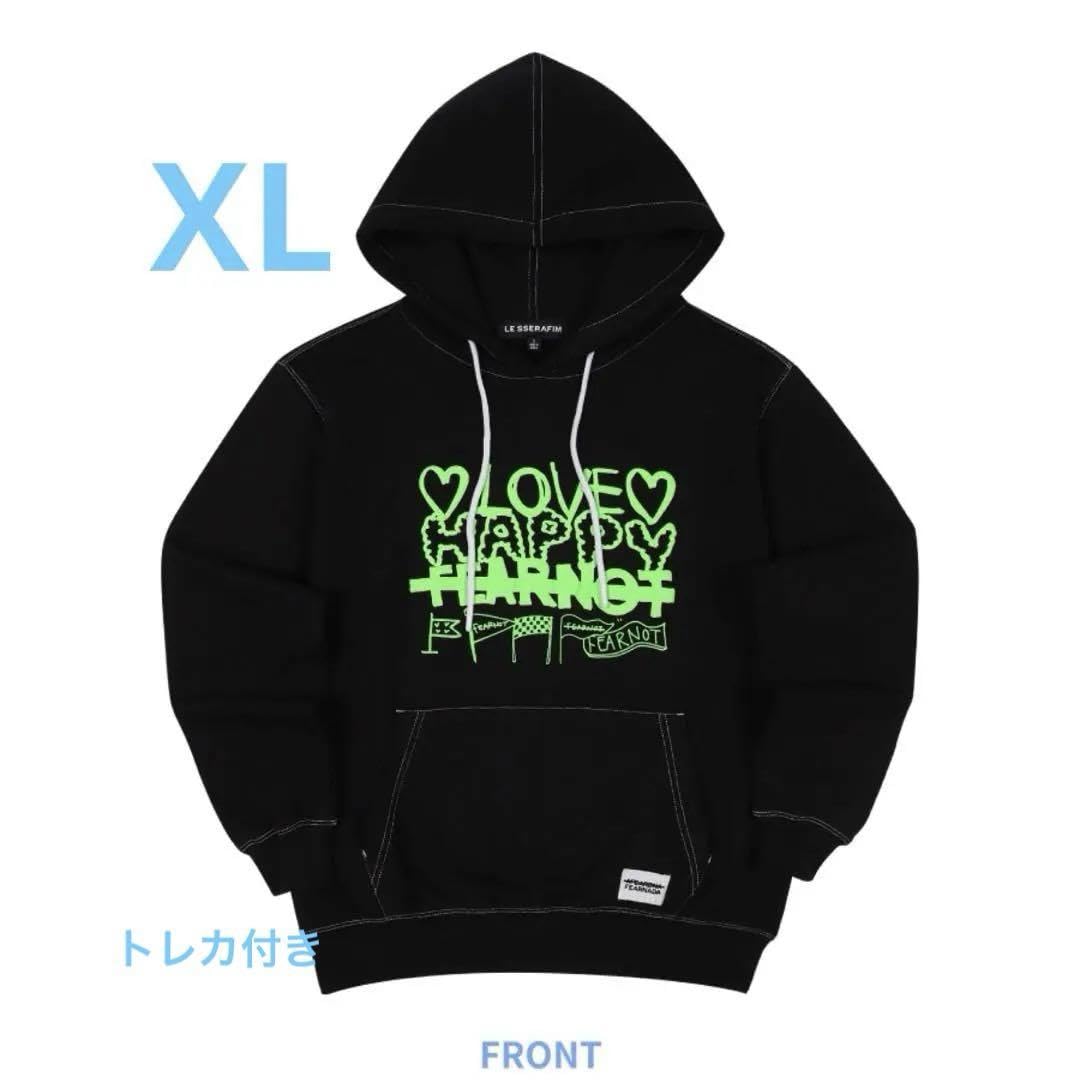 ルセラフィム LE SSERAFIM パーカー XL LE SSERAFIM Crop Hoodie L-XL ルセラフィム パーカー LE SSERAFIM