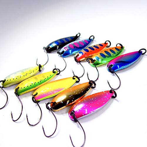 momoルアー 渓流 トラウト スプーン TIMO ティモ 厳選カラーセット 2.8g 3.5g 4.2g (4.2g - 10枚セット) 5枚目