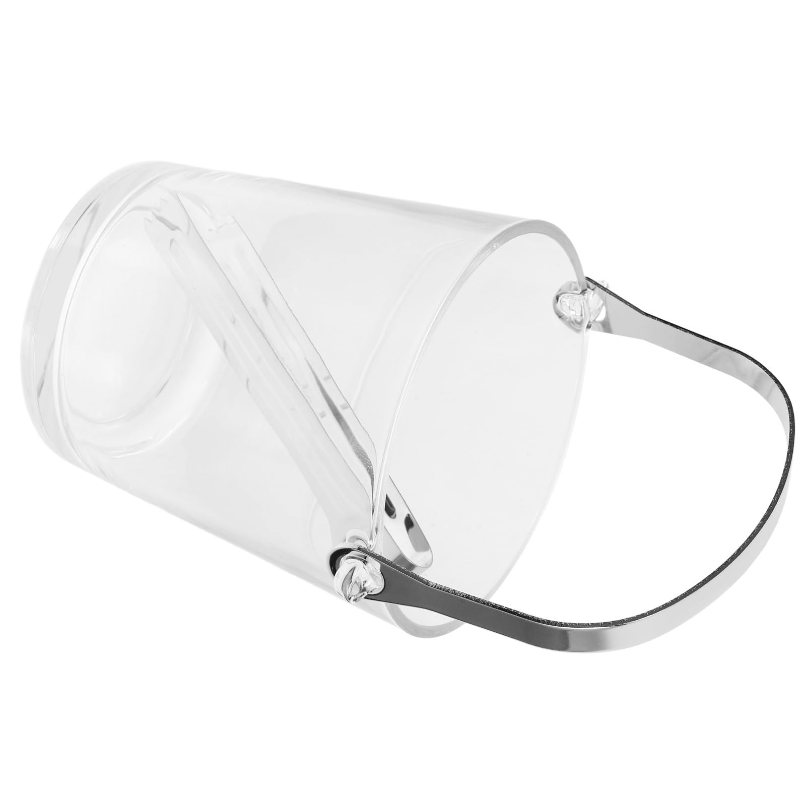 Seau à glaçons pour fêtes et bar en verre 900ml avec pince en acier inoxydable