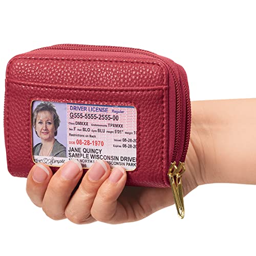 RFID Zip Around Wallet, Red2