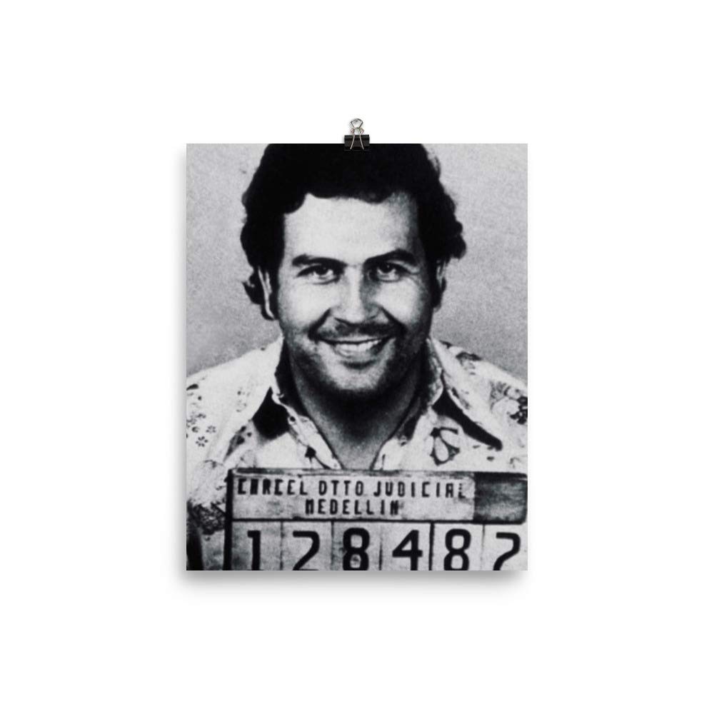 Pablo Escobar Mug Shot 1991 Vertical Mugshot Poster : Tony Rubino