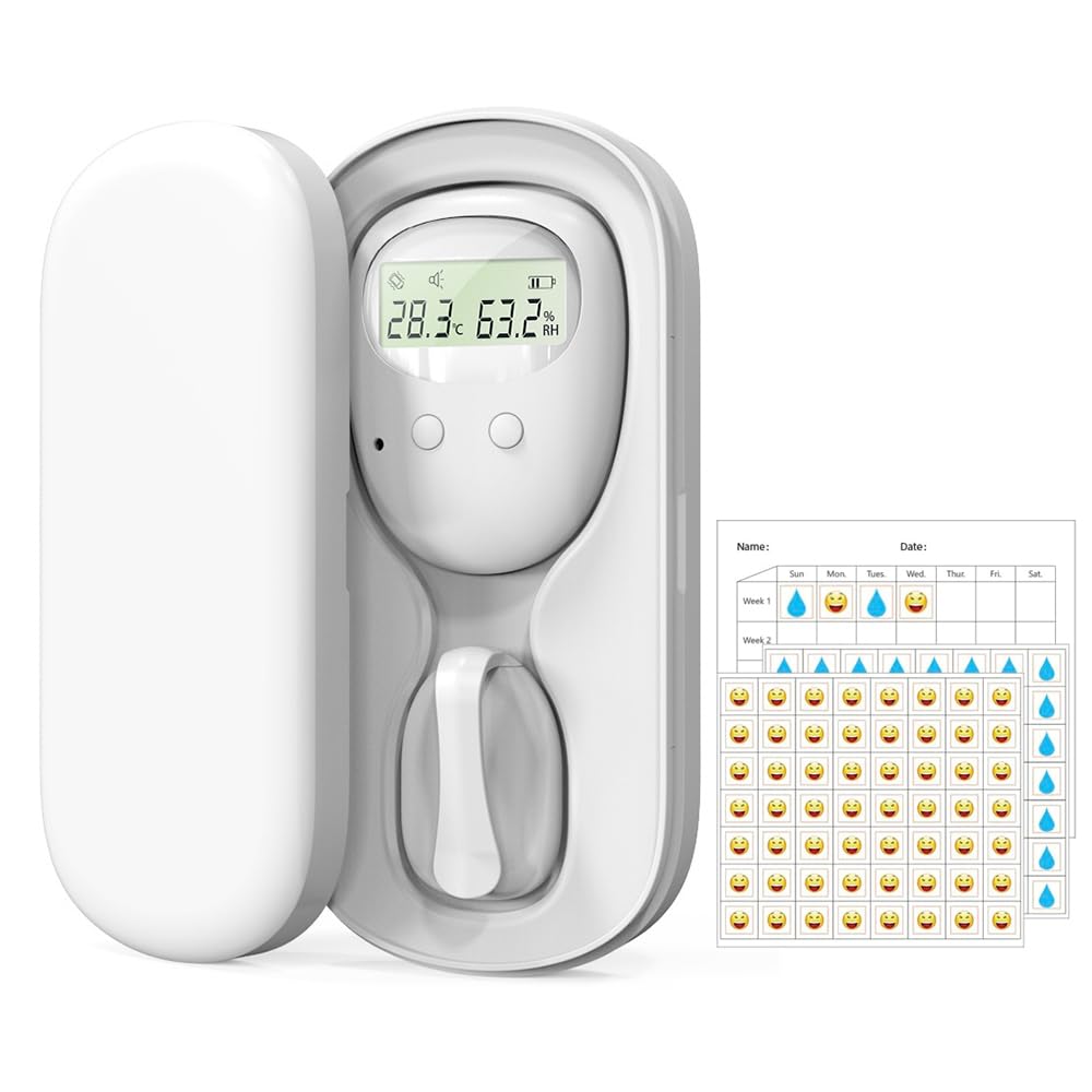Inalámbrica Pipi Stop Niños Alarma, Inalámbrica Alarma Enuresis para Niños y Personas Mayores, Inalámbrica Enuresis Alarma, Inalámbrica Pipistop Alarma para Detectar Incontinencia Urinaria
