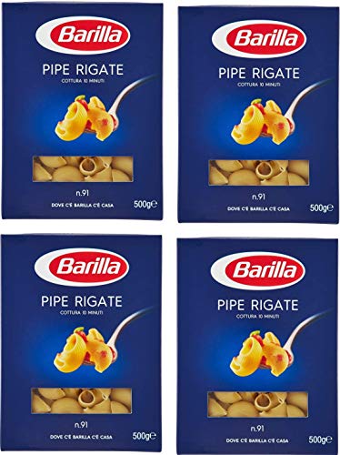 Barilla Pipe Rigate 2 Kg - Grießnudeln mit Hochwertigen Zutaten, um Immer gut zu Sein - Tägliche unwiderstehliche Güte - Packung 2 kg - 4 x 500 g (Pipe Rigate)