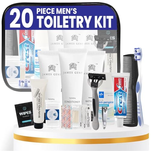 Trektote Travel Toiletry Kit For Men And Women – 20 Piece Set of Travel Size Toiletries, TSA Compliant, Includes Shampoo And Conditioner, Body Wash, Toiletry Bag & More