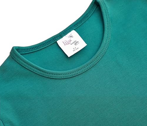 Image of Lilax Girls Short Puff Sleeve Cotton T-Shirt, Toddler & Little Girls Top | 95% Cotton Puff Sleeve Tee; Crewneck, Short Sleeve; Toddler & Girls Sizes 2T-12; for School, Play & Everyday; Machine Wash