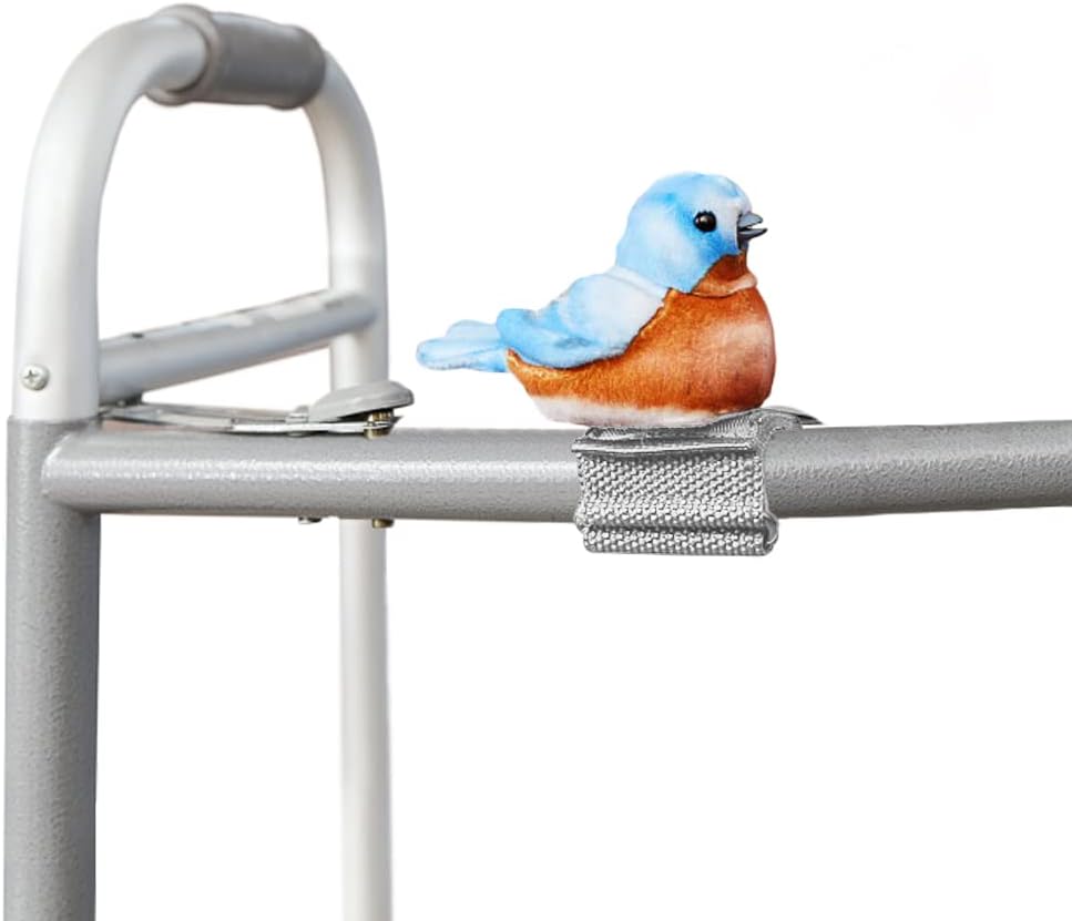Joy for All Walker Squawker cheery animatronic bird walker accessory for companionship and to help you remember your walker - Bluebird