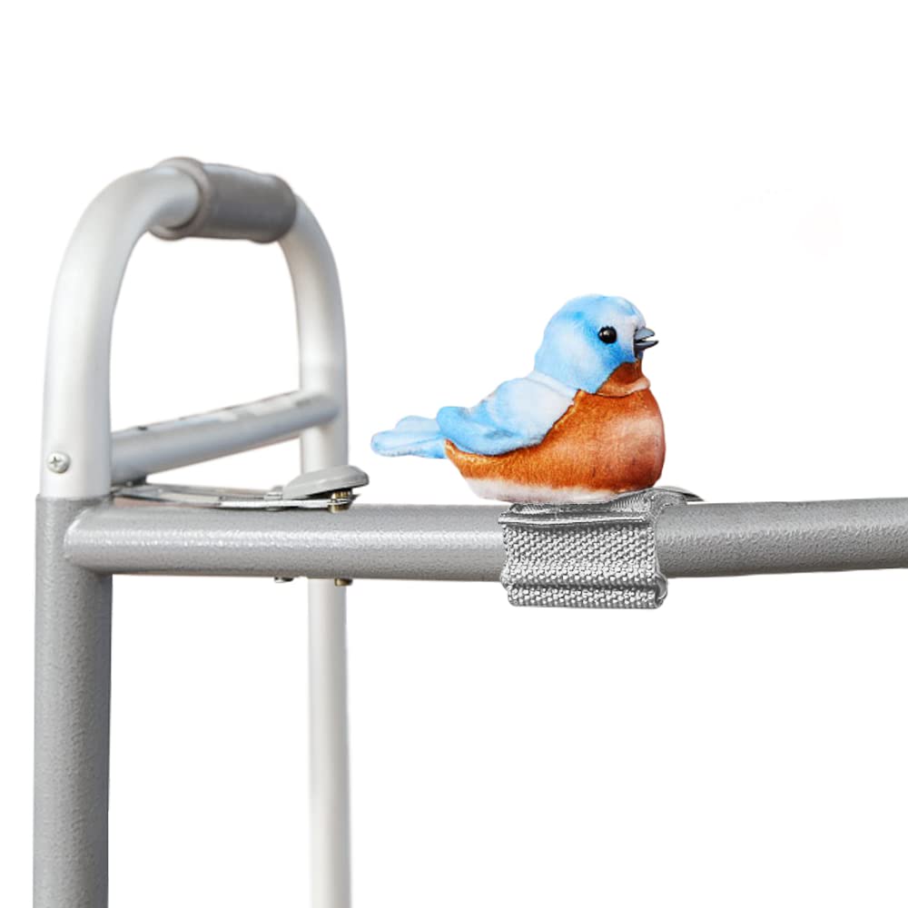 JOY FOR ALLWalker Squawker cheery animatronic bird walker accessory for companionship and to help you remember your walker - Bluebird
