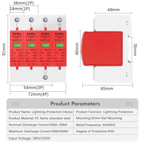 Parafoudre électrique 2P évite les pannes d'ordinateurs - 2