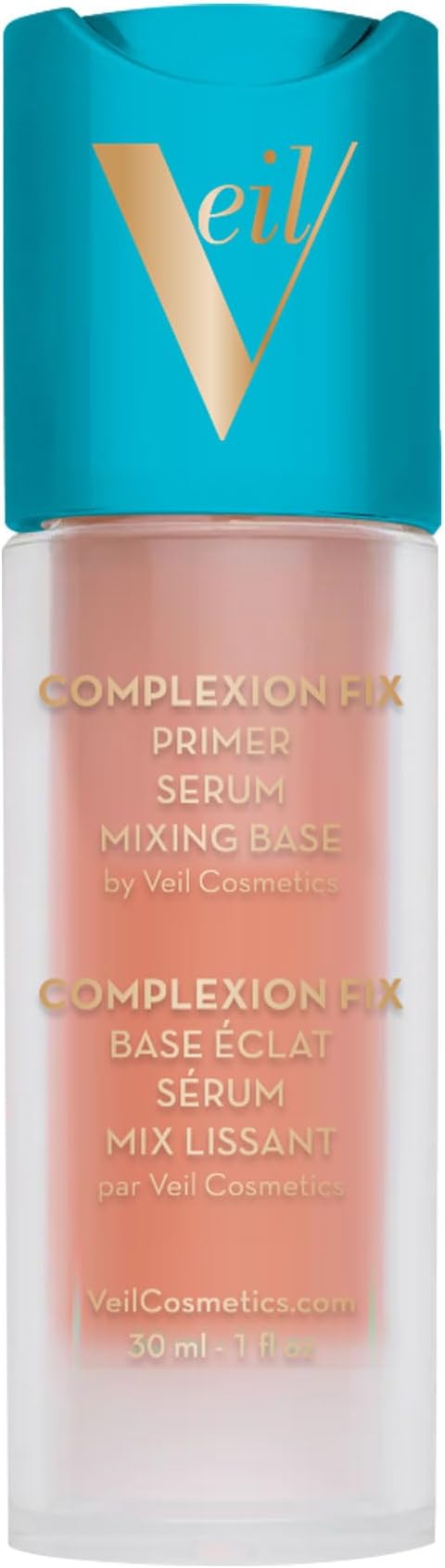 Veil Cosmetics Complexion Fix 3-in-1 Primer - Serum, Mixing Base, Primer - Pore Minimizing - Hydrate, Brighten & Soothe - Smooths Wrinkles & Fine Lines - Extend Makeup Wear - Vegan - Beautiful Skin