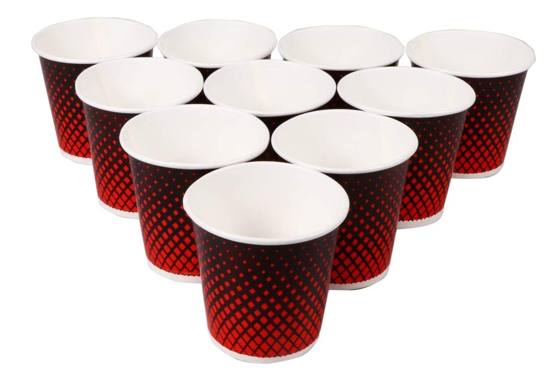 Natural, Biodegradable, Compostable, Ecofriendly, Safe and Hygienic Disposable Cups for Tea, Coffee, Water Cup, Cocoa and Beverages - Strong Leak Proof No Spill Coating