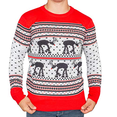 Star Wars at-at Reindeer Ugly Christmas Sweater (Adult XX-Large)