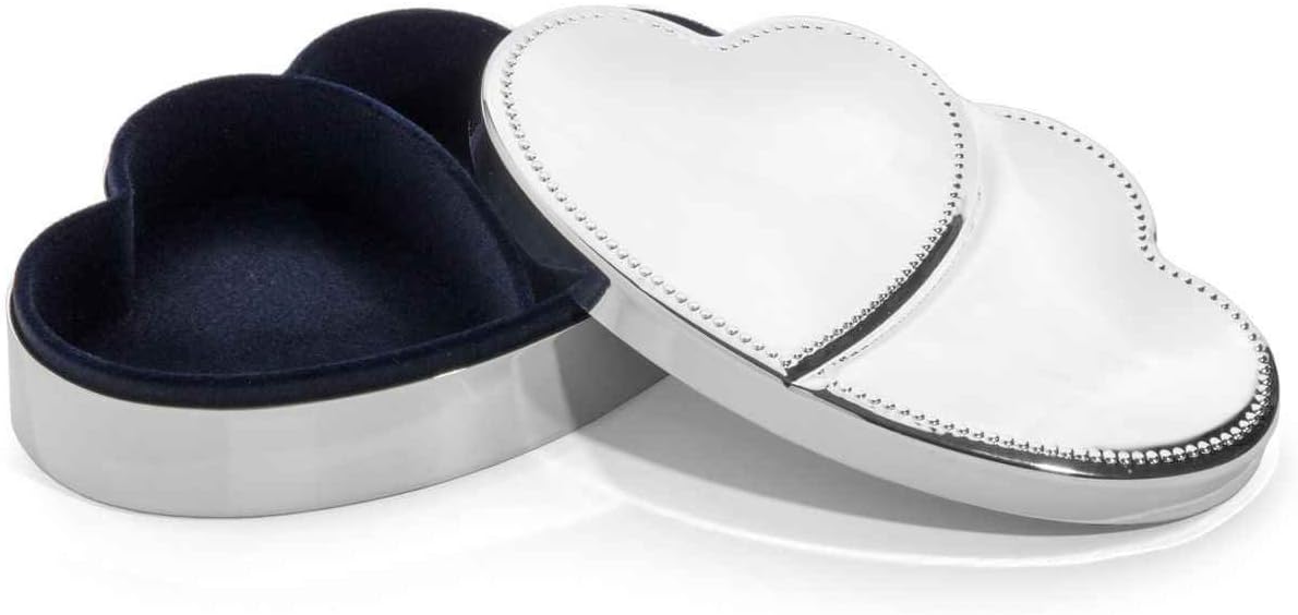 Zilverstad Double Heart Jewellery Box, Silver