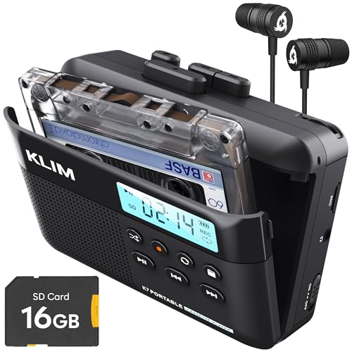KLIM K7 Cassette Tape Player with F1 Earphones -...