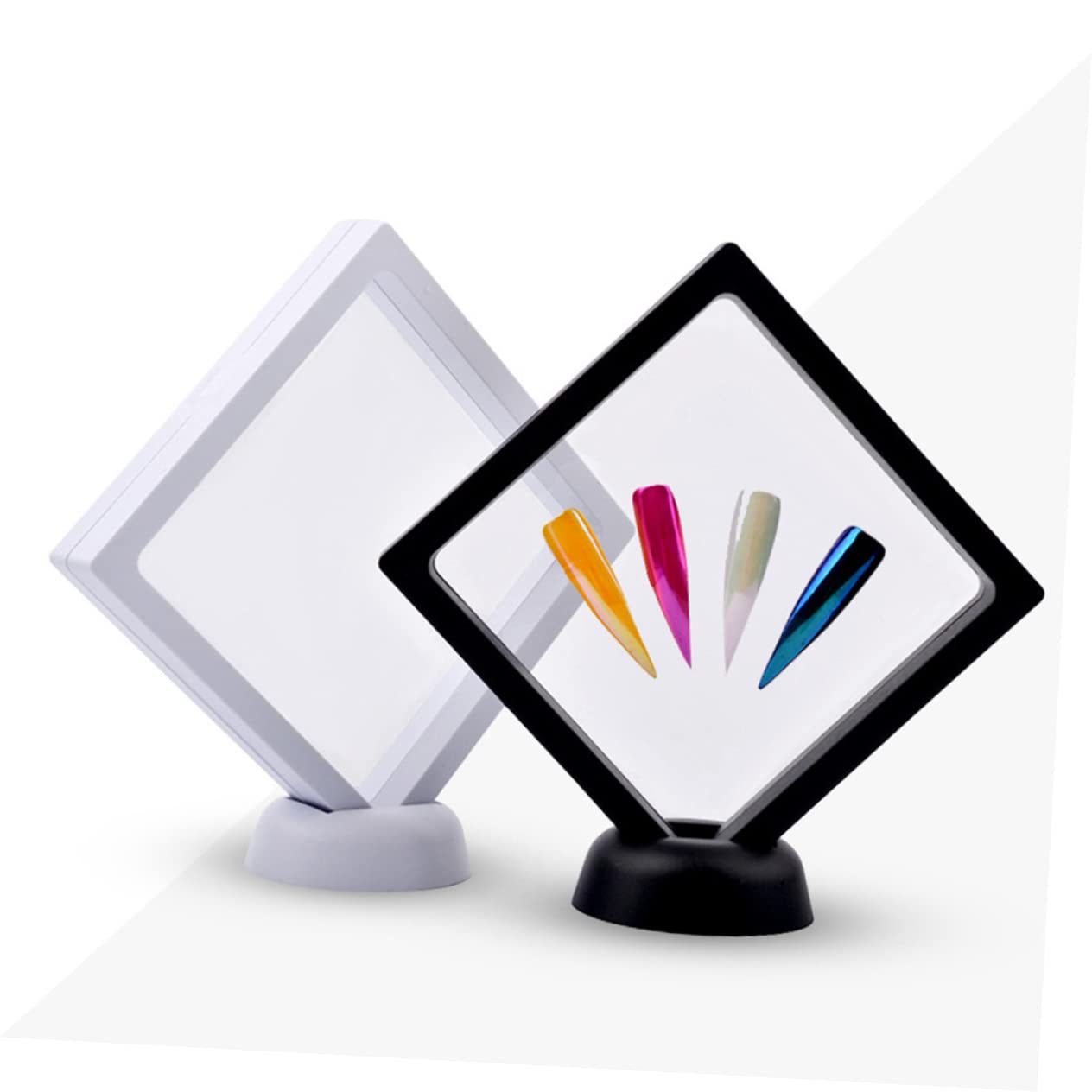 HOODANCOS 2pcs Nail Art Display Board Plastic Display Rack for Nail Polish Stands Mini Showing Stand