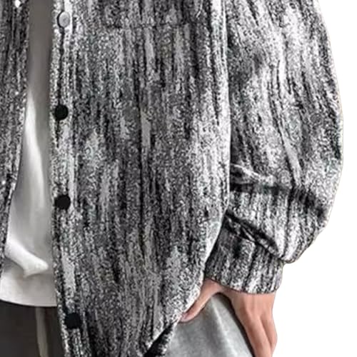 Chaqueta para hombre de teñido anudado con corte holgado informal 6