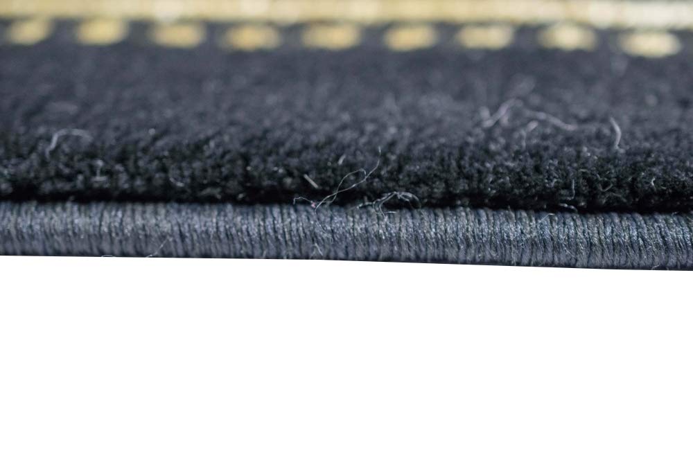 CARPETIA Tapis Salon avec Bordure méandre Or Noir Größe 160x230 cm