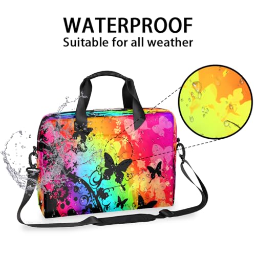 Maletín para Laptop Unisex 15.6-16 Pulgadas Mariposas Multicolor miniatura 3