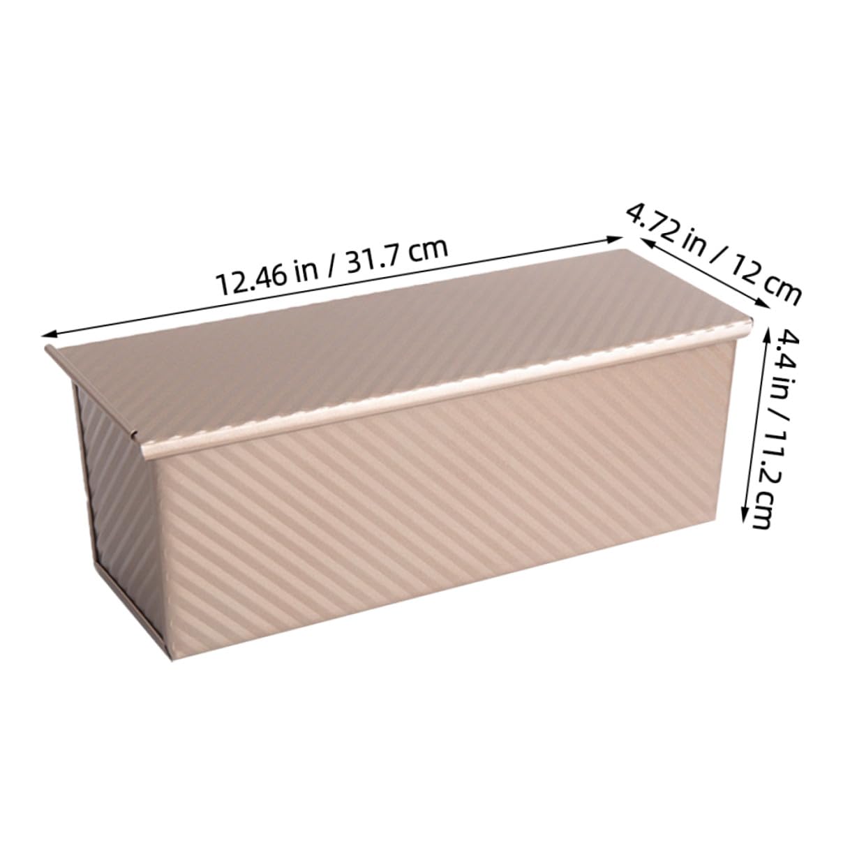 UKCOCO Caja de Tostadas de Carbono con Tapa Molde para Hornear Pan Molde Antiadherente para Tostadas Caseras para Hornear Pan Casa