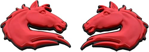 Miniatura 9 de Par de emblemas de cabeza de caballo personalizados para guardabarros 3D de repuesto para Bronco Mustang GT Silverado Sierra RAM 2021-2023 Vehículo