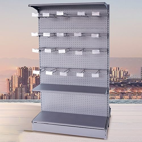 Organizador de acero para alimentos, estantes de almacenamiento multiusos con 4 ganchos de fila, ideal para organizar aperitivos, bebidas, productos secos y accesorios de cocina