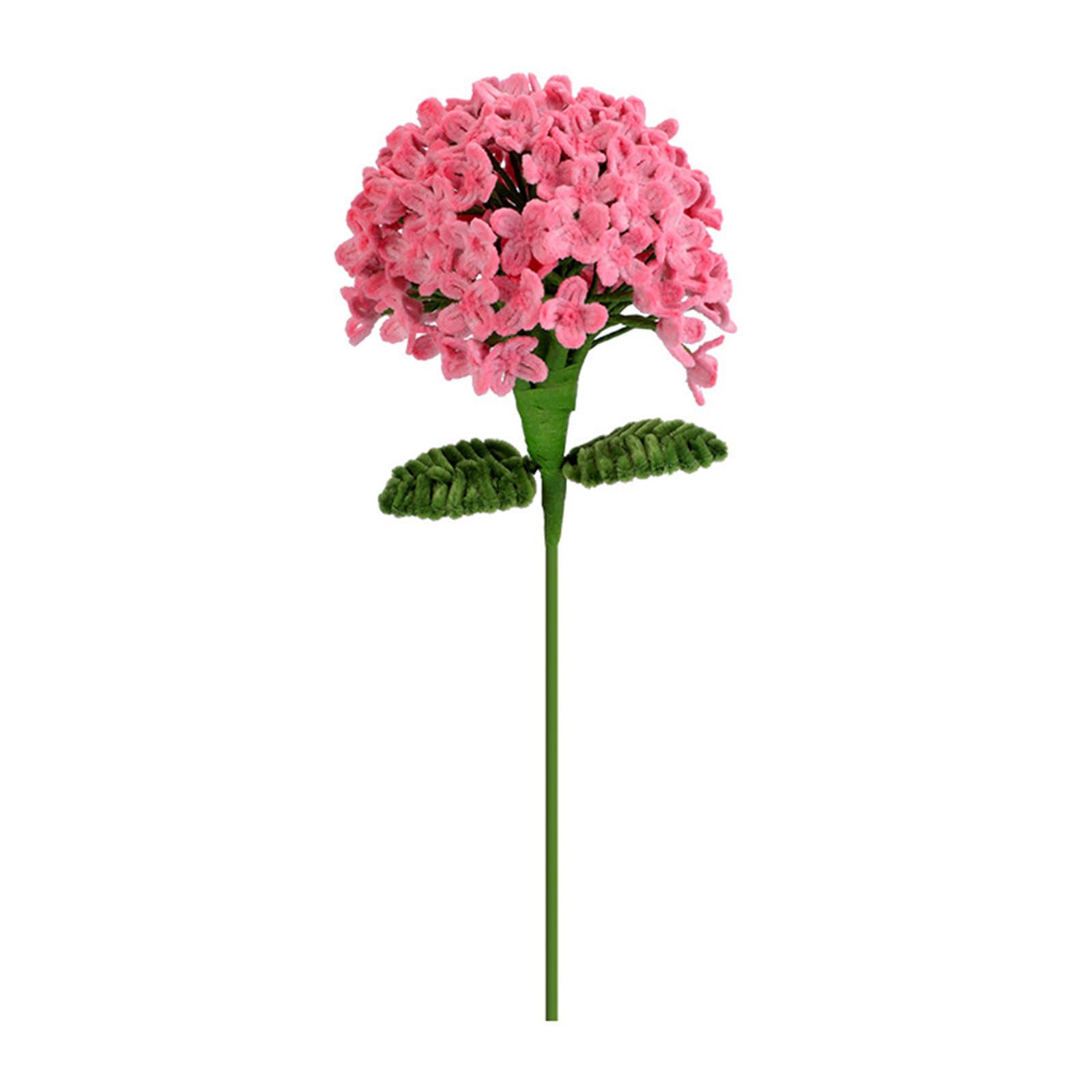 Nucelit Pipe Cleaners Bouquets Supplies with Instruction Plush Stems Flower Craft Set for Wedding Home Decoration Crochet Flower Craft