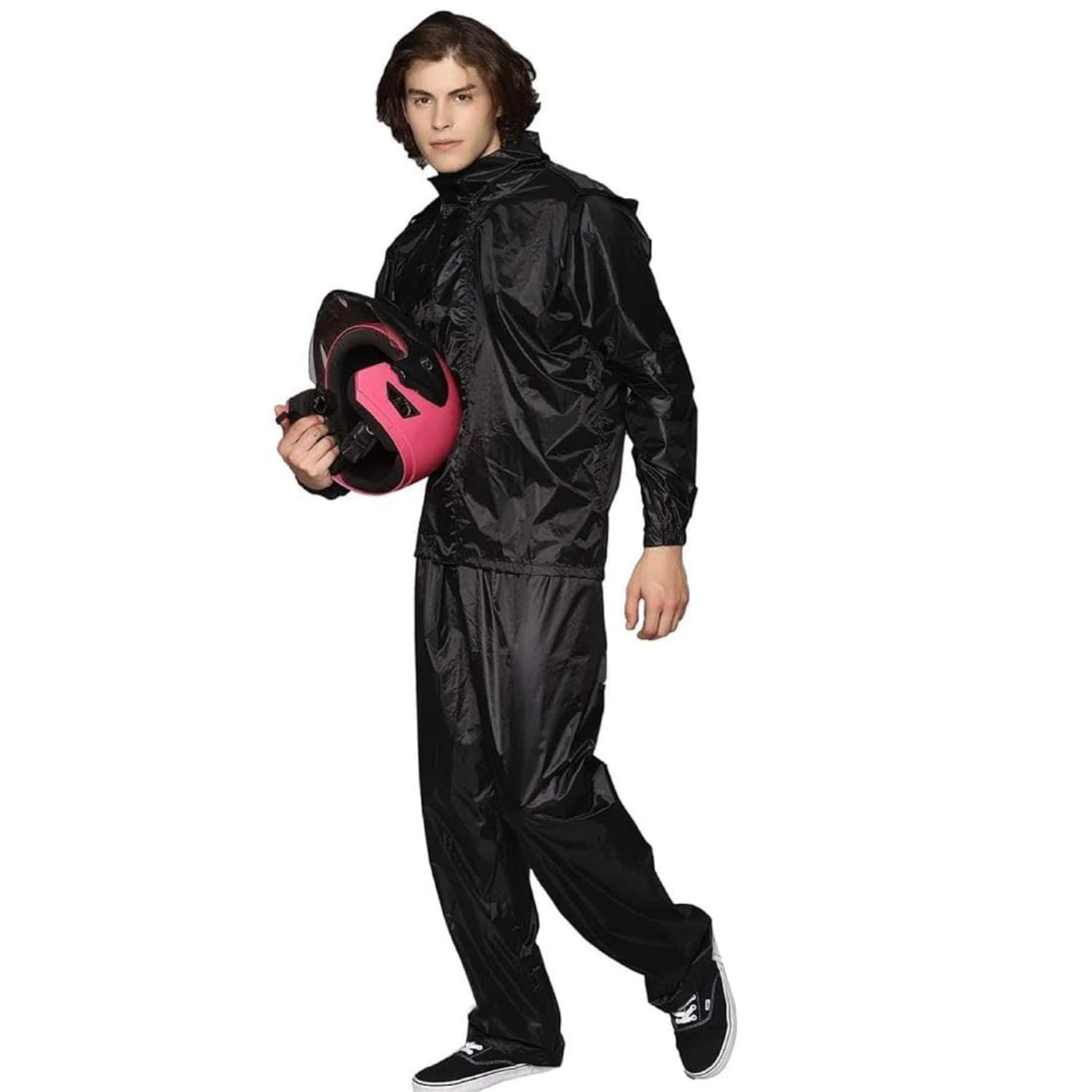 drumstone 5 Year Warranty Unisex Waterproof Raincoat for Men & Women – Premium Bike Rain Suit Set with Hood, Dual Pocket, Carry Bag & Velcro Sleeves | Lightweight Rain Wear for Outdoor, Travel, Riding-picture-11
