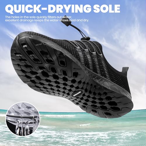 Image of SEEKWAY Mens Womens Water Shoes Quick Dry Aqua Shoes Barefoot for Beach Surf Hiking Pool Water Sports