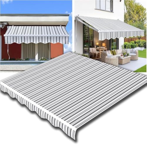 OPOLDBDMAC Patio De Tela De Repuesto De Toldo Retráctil, Cubierta Superior De Reemplazo De Refugio De Sombra De Sol, Tela Superior De De Toldo De Ventana((19x10ft) 5.8X3M)