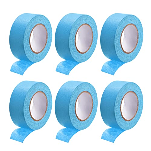 DMiotech 1 Inch x 21 Yards Masking Tape Painters Tape Rolls 6Pcs,Light Blue