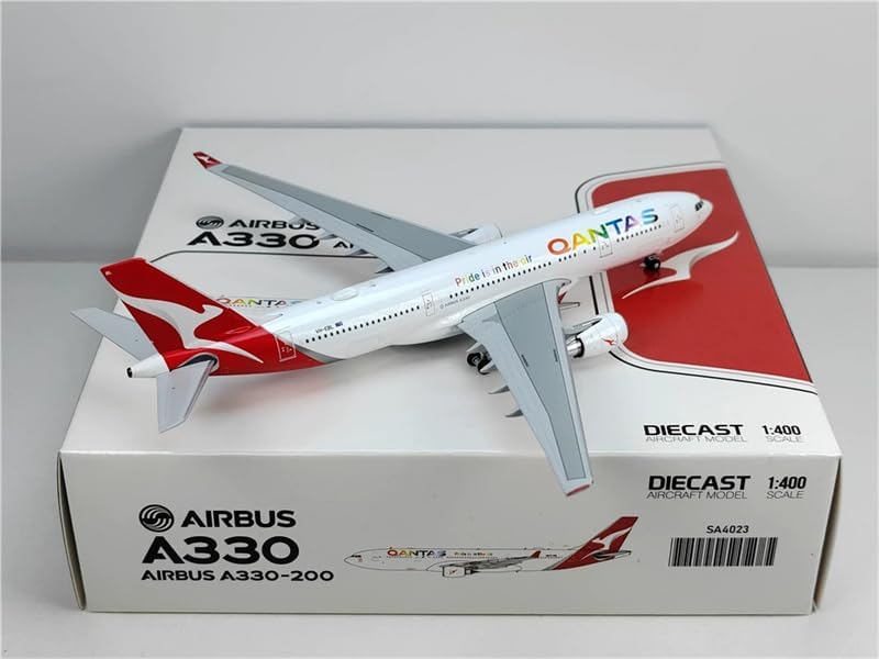 Miniatura 2 de ACE HOBBY JC Wings Qantas para Airbus A330-200 VH-EBL Pride está en el aire 1/400 avión modelo preconstruido